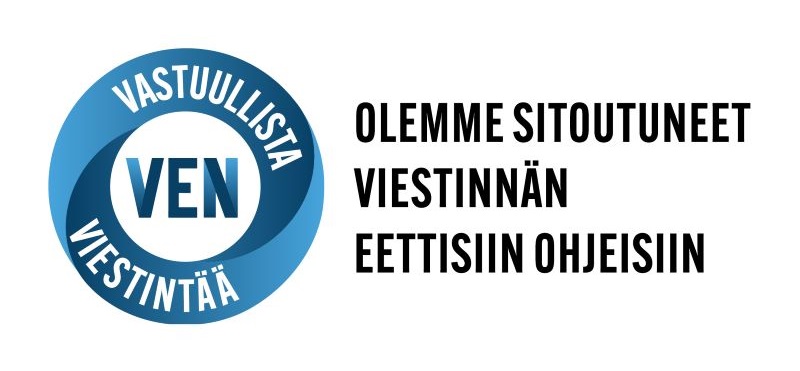 Vastuullistaa viestintää. Olemme sitoutuneet viestinnän eettisiin ohjeisiin.