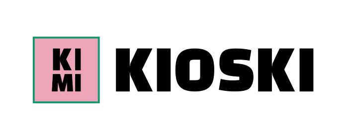 Kimin kioskin kuviomerkki, jossa lukee KIMI KIOSKI.